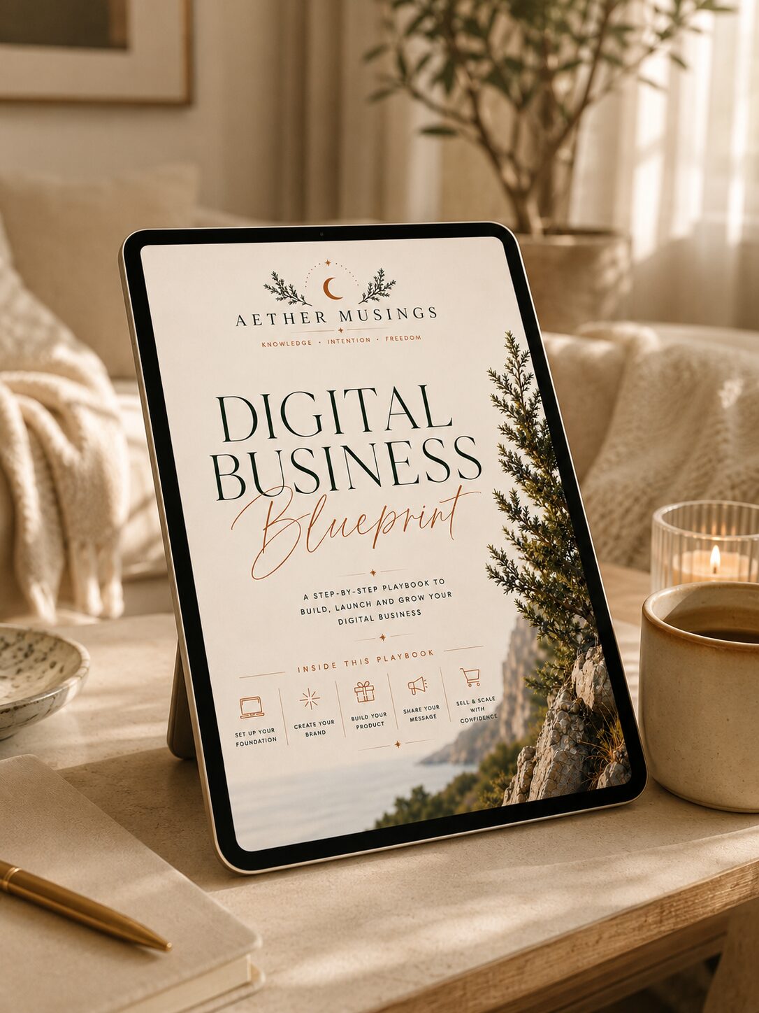 Digital Business Blueprint luxury hyperlinked business playbook by Aether Musings